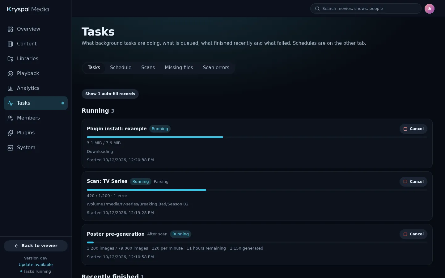The task center