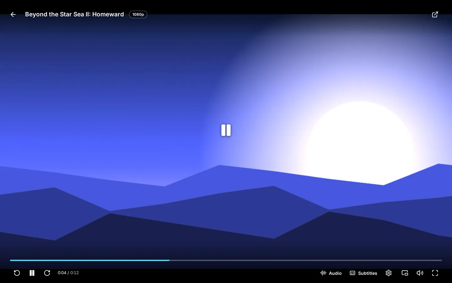The web player with a clean control bar